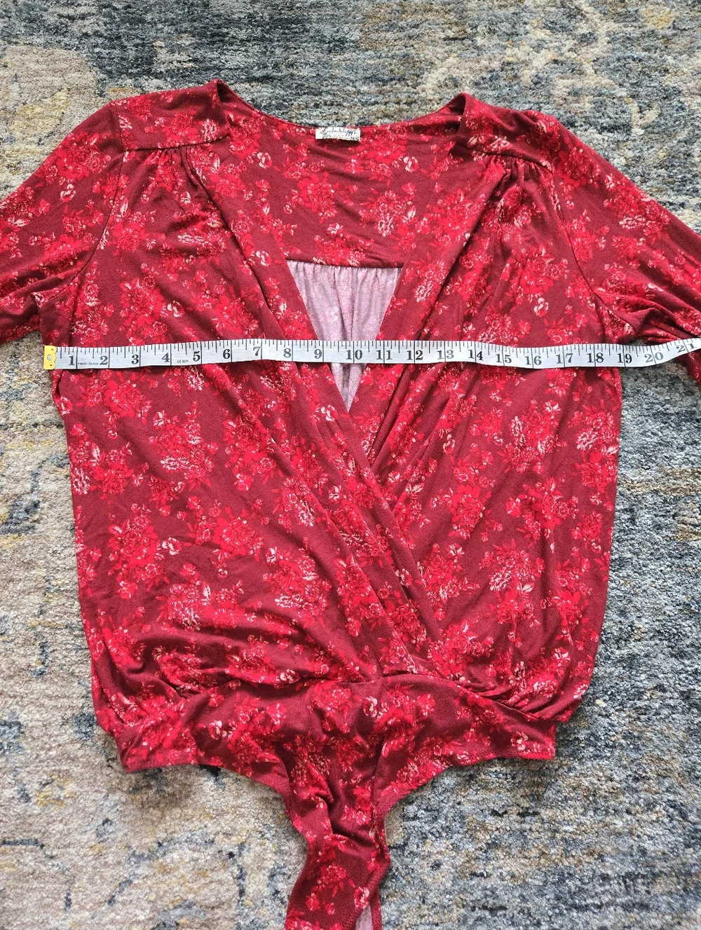 NWOT Free People Printed Turnt Bodysuit - Picture 6 of 11